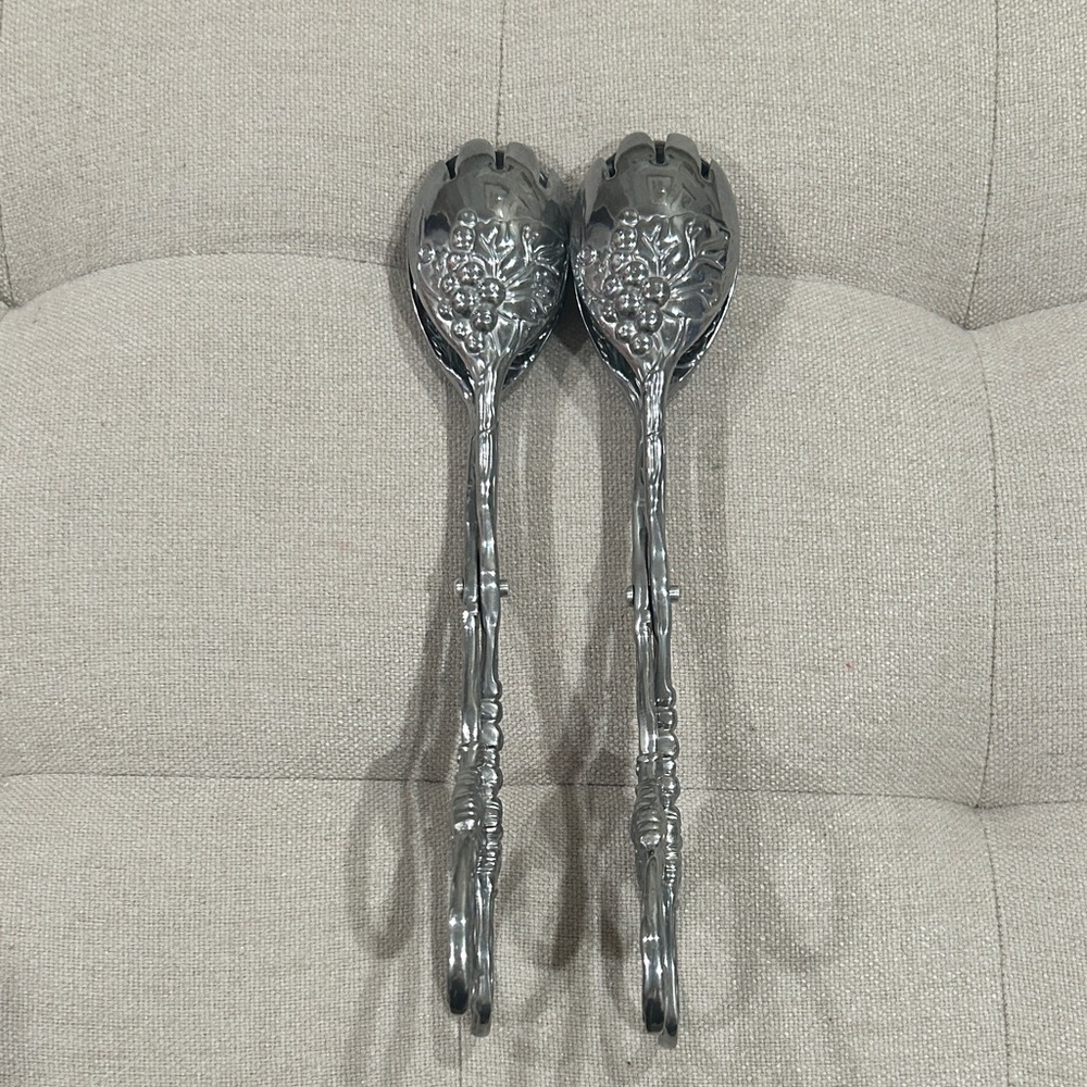 Elegant Silver Salad Servers